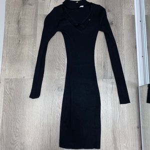 Black sweater dress